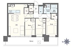 シティタワーズ東京ベイセントラルタワー 3LDKの間取図画像