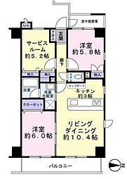 メトロハイツ西落合 2SLDKの間取図画像