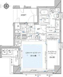 スタジオエアー白金 1LDKの間取図画像