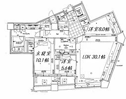 パークコート赤坂ザタワー 3LDKの間取図画像
