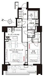 ザ・パークハウス渋谷南平台 1LDKの間取図画像