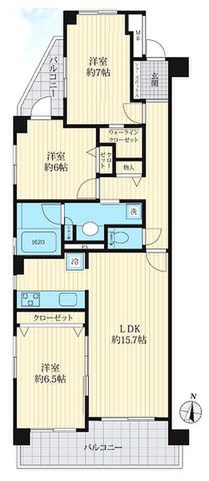 3LDK 間取り