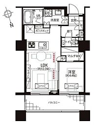 パークコート麻布十番ザ・タワー 1LDKの間取図画像