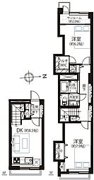 ハヤマビル 2DKの間取図画像