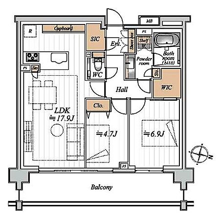 6階部分の日当り良く明るい2LDK。内装リノベーションで生まれ変わる、キレイなお部屋です。