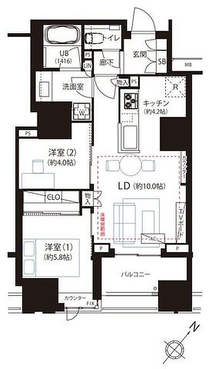 効率の良い家事同線を追求した水回り集中設計。各所に収納を設けた暮らしやすいプランです。