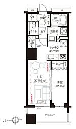 ウエリス新宿早稲田の森 1LDKの間取図画像