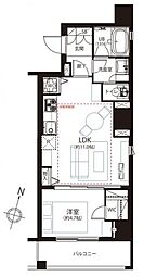 コンシェリア恵比寿 1LDKの間取図画像