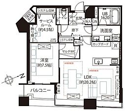 パークコート赤坂ザタワー 1SLDKの間取図画像