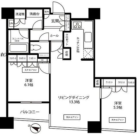 間取り パークコート赤坂ザタワー 6階/-