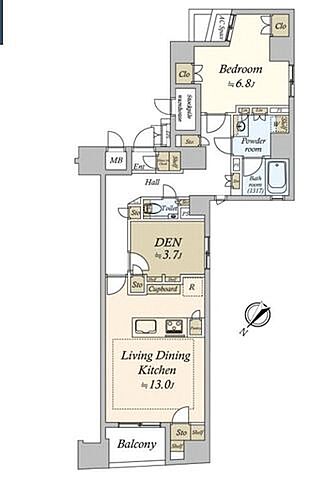 間取り プロスタイル日本橋馬喰町 8階/-