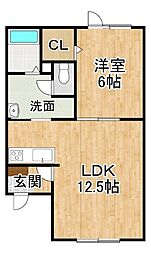 アレーズ161 1LDKの間取図画像