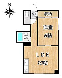 道東総業ビルパーソナルハイツ 1LDKの間取図画像