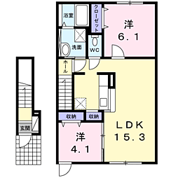 セレーノ2 2LDKの間取図画像