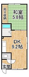 ハイツひまわり 1DKの間取図画像