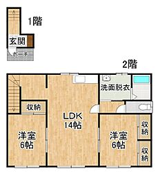 大宮マンション 2LDKの間取図画像