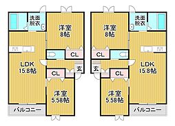 イーストガーデン8 2LDKの間取図画像