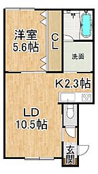 ClaraIII(クララIII) 1LDKの間取図画像