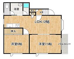 ノーブル05 2LDKの間取図画像