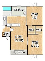 DolceAmore2 2LDKの間取図画像