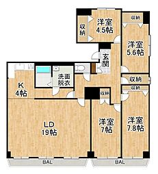 ホワイトパレス 4LDKの間取図画像