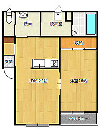 GrandOaK-3 1LDKの間取図画像