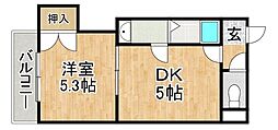 リゾナーレ南町 1DKの間取図画像