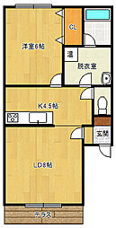 SHINKA26 2階1LDKの間取り