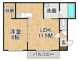 間取図画像 1LDK
