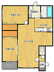 間取図画像 2LDK
