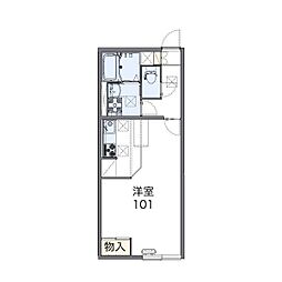 レオネクスト帯広NK 1Kの間取図画像