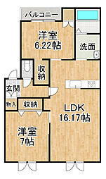 間取図画像 2LDK