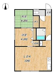 第一コーポ池田 2階2LDKの間取り