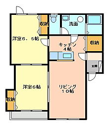 フリーダムA 2LDKの間取図画像