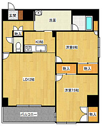 CENTERCITY5 2LDKの間取図画像