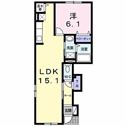 グレイスリッチ 1LDKの間取図画像