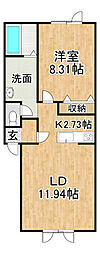 LuceSolare 1LDKの間取図画像