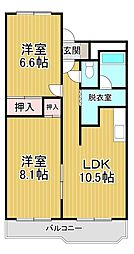 ファミールエステート 2LDKの間取図画像