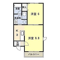 LEVANTE 1LDKの間取図画像