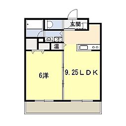 メゾンKINO 1LDKの間取図画像