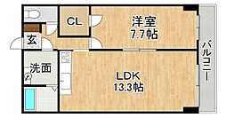 サルイ・オビヒロ 1LDKの間取図画像