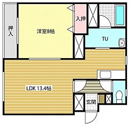 ビストロ 1LDKの間取図画像