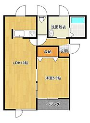 フィリックスA 1LDKの間取図画像