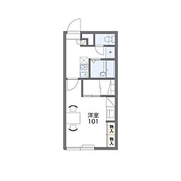 レオパレス鈴蘭 1Kの間取図画像