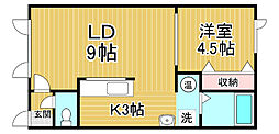 ALONEハウス14 1LDKの間取図画像