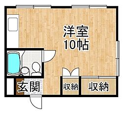 野々村ビル ワンルームの間取図画像