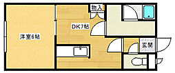 ヴィラージュホンマ 1DKの間取図画像