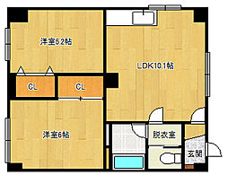ワンルームマンション昴-018 2LDKの間取図画像