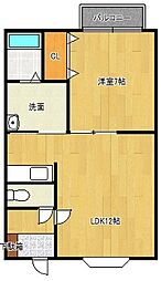 ワイズフィールド2 1LDKの間取図画像