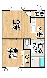 グラニータ 1LDKの間取図画像